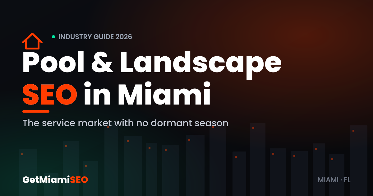 Pool and Landscape SEO in Miami - industry guide for pool service and landscaping companies by GetMiamiSEO